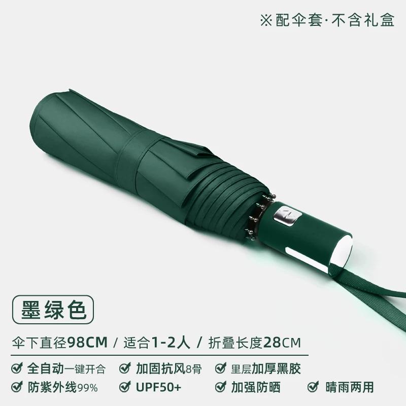 Fully Automatic, Extra-Large, Thickened, Reinforced, Storm-Resistant, Dual-Purpose Sun and Rain Umbrella, Uv Protection Sunshade Umbrella for Men and