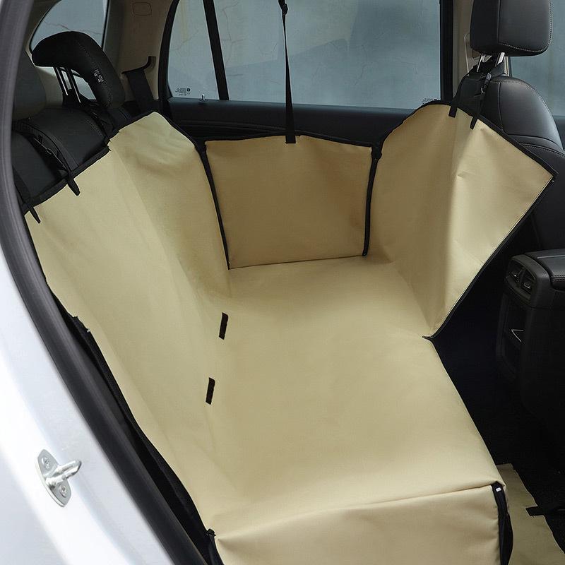 Dog Double-Layer Dirt-Resistant Car Seat Pad for Pets - Back Seat Cushion with Open Hole Design