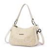 Elegante Borsa a Spalla in Ecopelle con Motivo Floreale per Donna Borsa a Tracolla Ispirata al Vintage