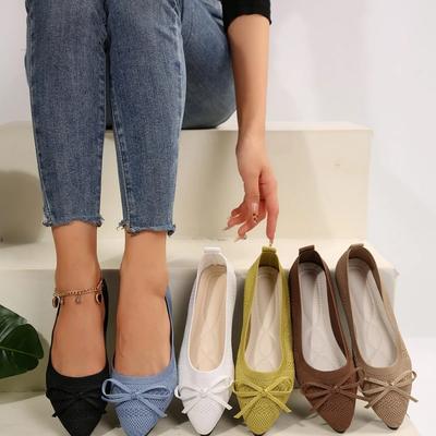 New Style Pointed Toe Shallow Mouth Breathable Comfortable Casual Flats Shoes Wear-resistant Non-slip Loafers Women 2025
