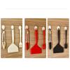 White Non-stick Silicone Spatula Oil Brush Food Clip Cooking Utensils Beef Meat Egg Kitchen Scraper Wide Pizza Cooking Tools