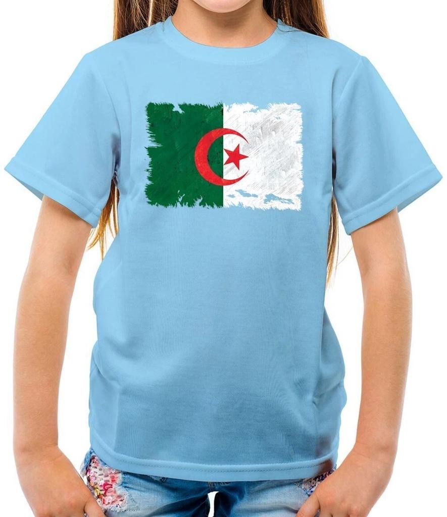 Algeria Grunge Flag - Kids T-Shirt - Algiers flag Country Algerie Dinar