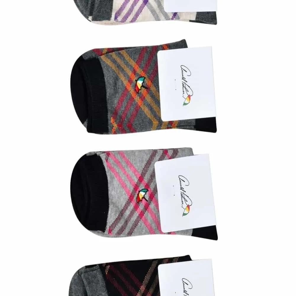 Arnold Palmer Ladies  Diagonal Check Mid-Calf Socks Women s Fashion Socks Women s Dress Shoe Socks Women s Loafer Socks 24cm Random Shipping (5 Pairs)