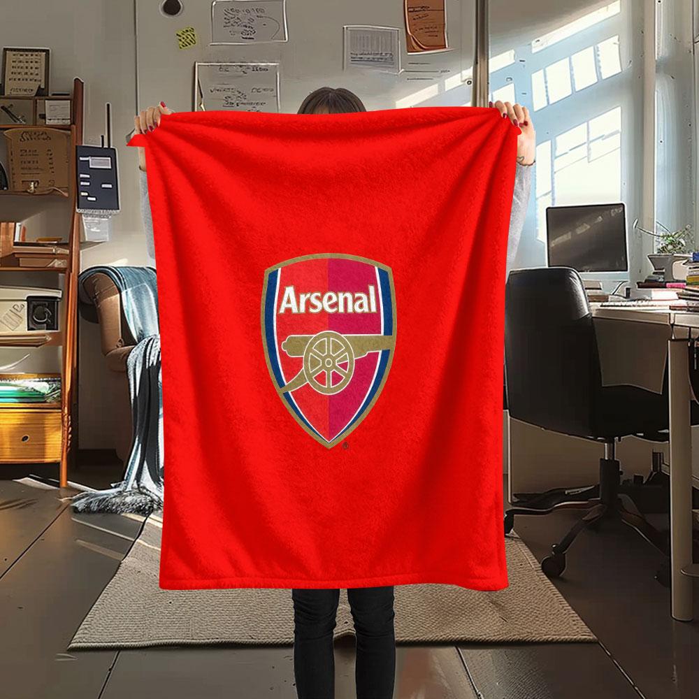 1PC Arsenal F Patterned Flannel Blanket Suitable For All Seasons for Home Decor Warmth and Comfort Gifts Holiday Present
