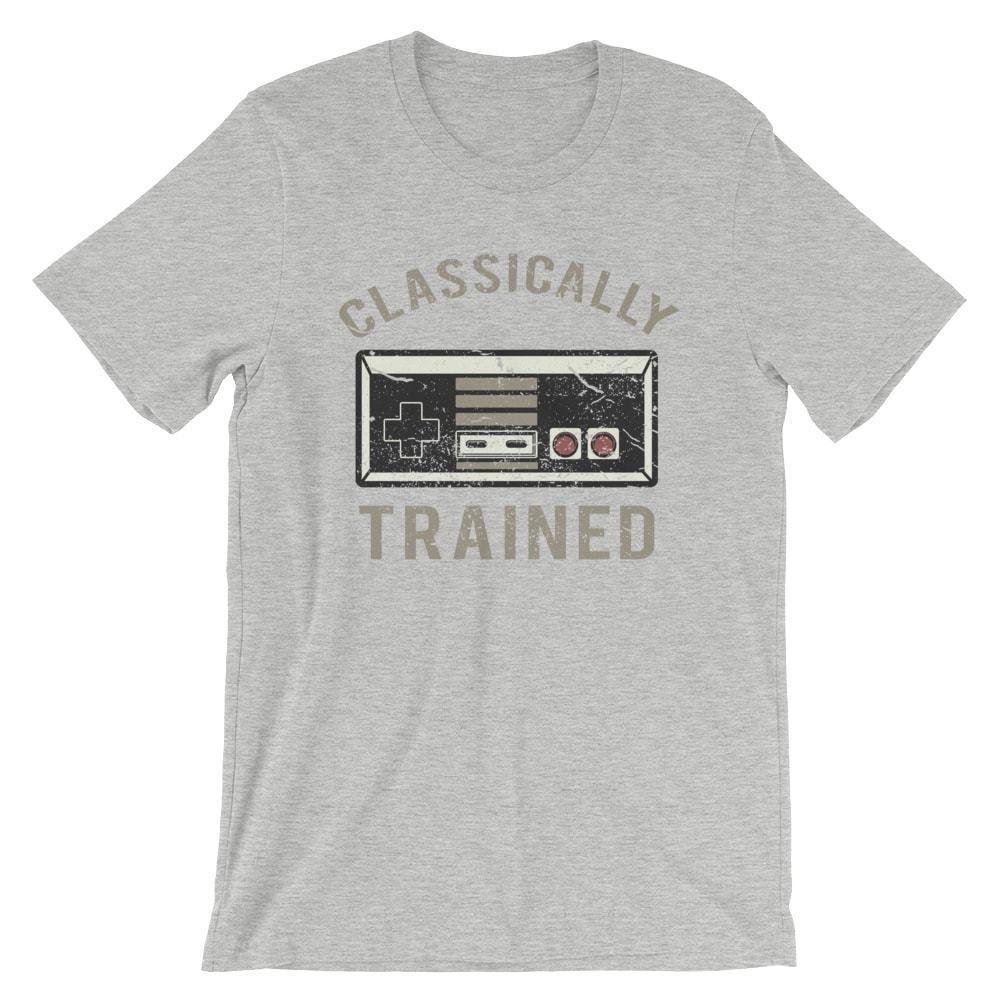 

Classically Trained T-Shirt. Video Game Gamer 100% Cotton Premium Tee NEW M