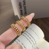 High-Value Niche High-End Full Diamond Row Ring Zir*****Pen Ring Exquisite Commuting Stacked Personalized Ring