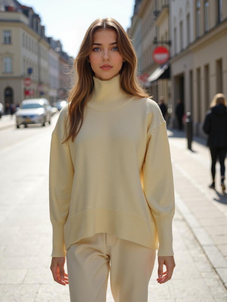 Men's Outerwear Casual Knit Sweater Long Sleeve Pullover for Women Autumn Winter Fashion