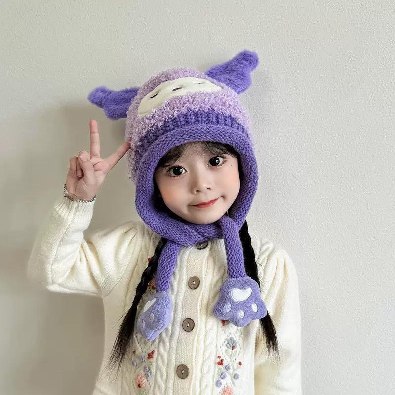 Winter Baby Hat Warm Boys and Girls Bald Hat Cute Super Cute Cartoon Children's Plush Ear Hat