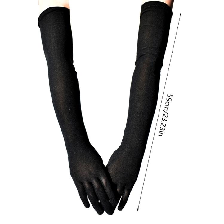 Christmas Glove for Women Banquets Party Long Sleeve Glove Elastic Driving Glove