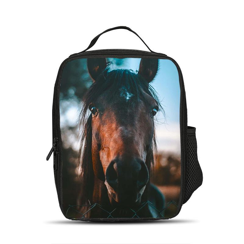 Horse Ice Pack Animal Horse 3D Printing Large Capacity New Casual Design for Primary and Secondary School Students