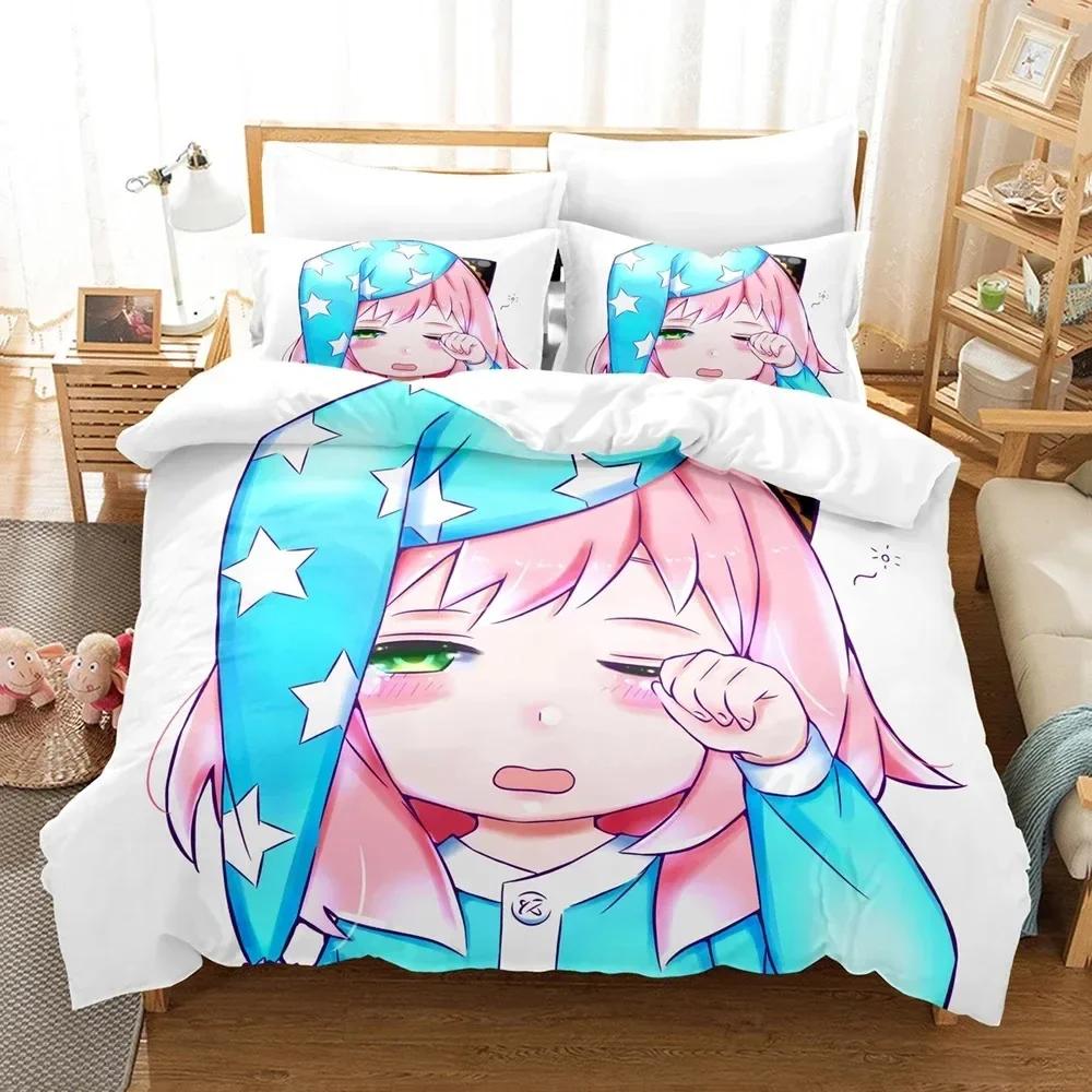 

Comforter 3D Print Anime Spy×Family Bedding Sets With Twin Full Queen King Bedclothes Home Textiles Comforter (quilt)-EU Single(135*200cm)3pcs