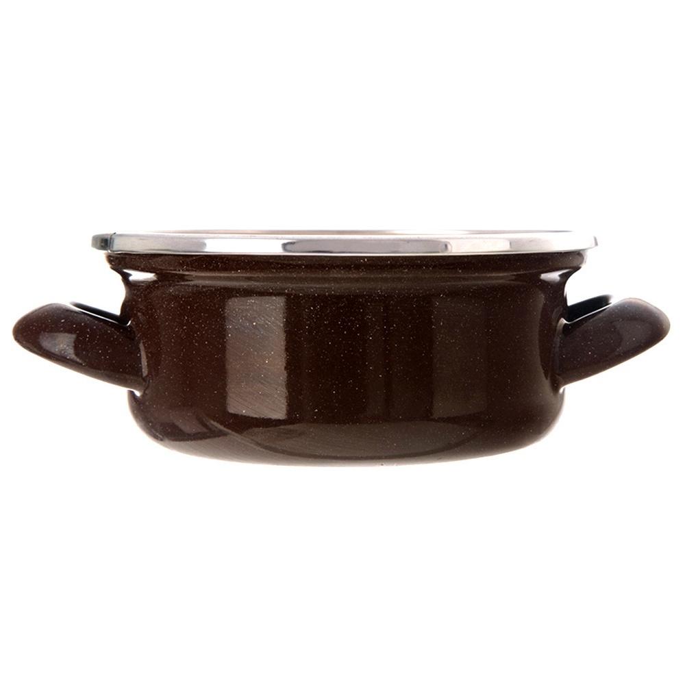 Garnek Emaliowany Do Gotowania Tradycyjny Na Gaz Indukcję 14 Cm 600 Ml