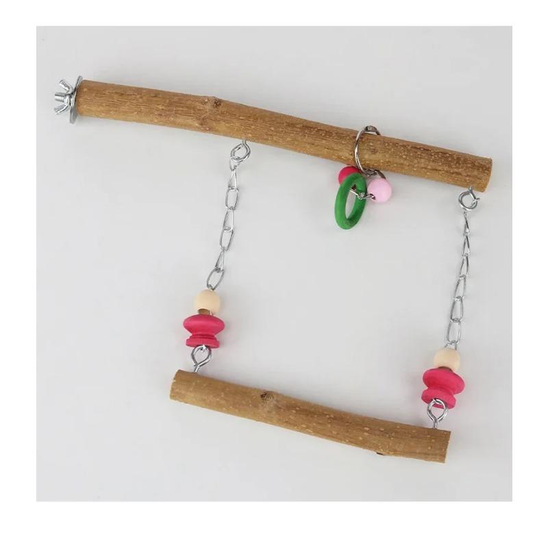 

Верхние деревянные ветки, стоячие игрушки, клетка для маленьких и средних попугаев, волнистый попугайчик, подвесное кольцо для попугаев из натурального цельного дерева