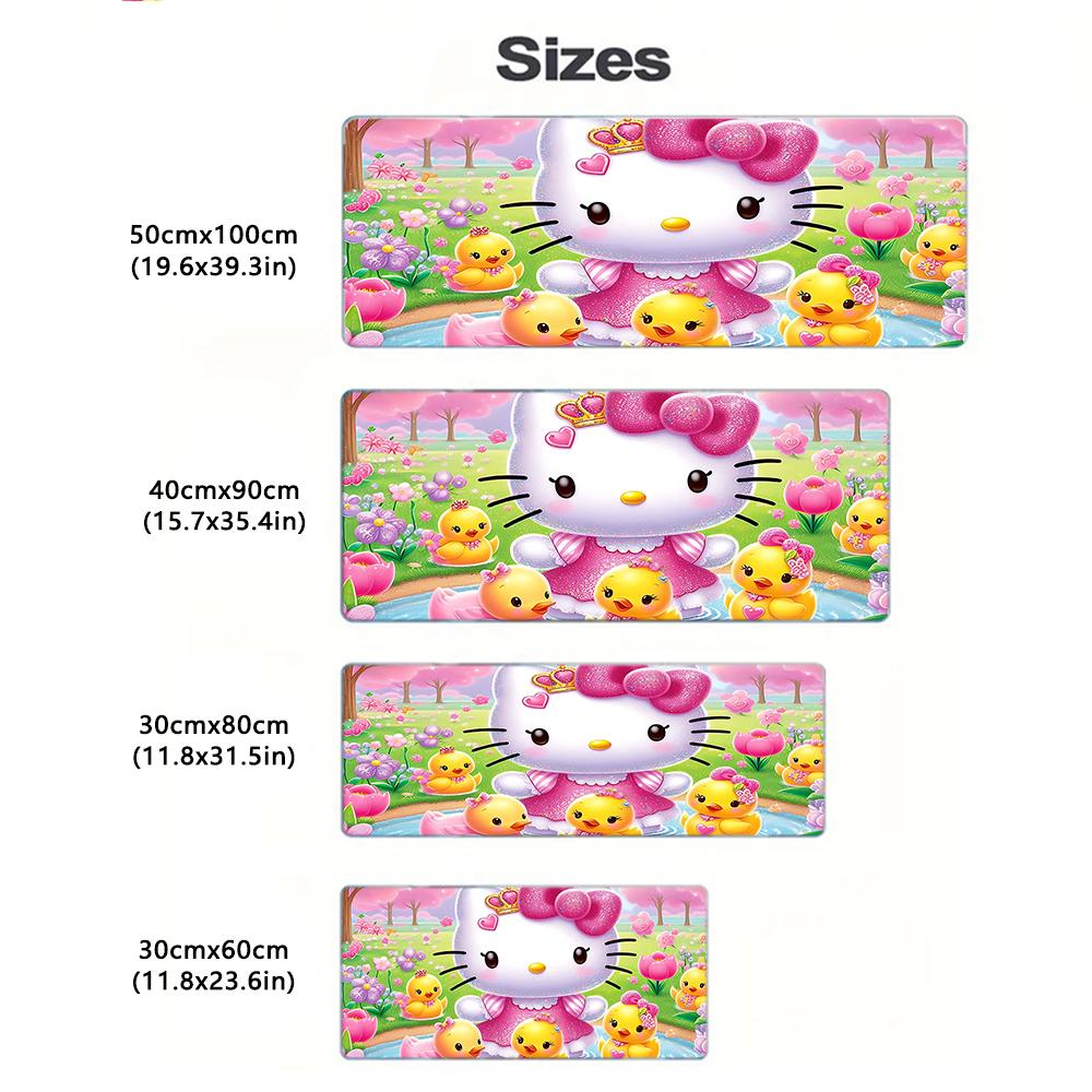 1Pc Hello Kitty Cute Chicks Garden Print Mouse Pad 2Mm Thick Rubber Base Perfect Bedroomofficegame Room Ideal Gift Computer Keyboard Enthusiasts Print