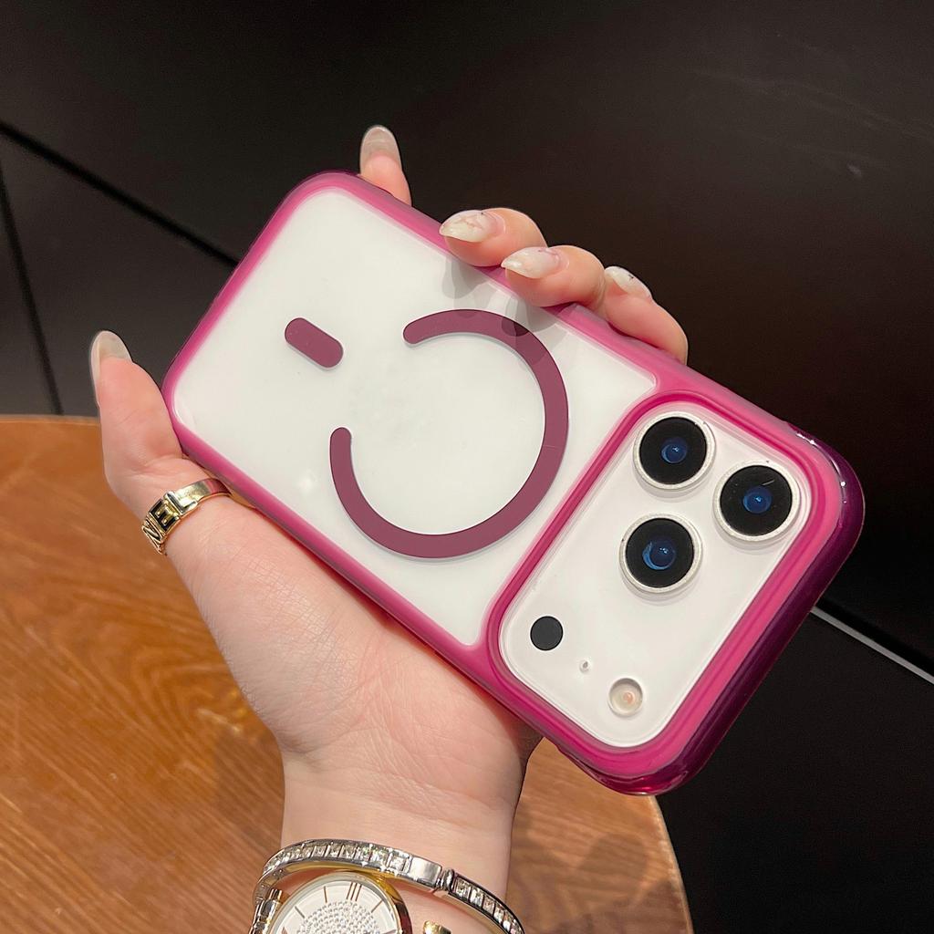 Applicable to iPhone18ProMAX mobile phone case, four-corner airbag, color-permeable magnetic suction, Apple 17 simple anti-drop protective case