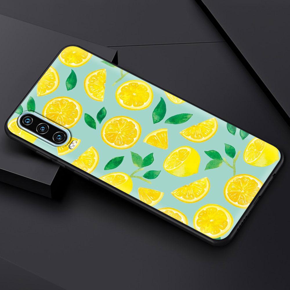 Mediterranean Lemon Soft Phone Case For Huawei P30 Lite P50 Pro P20 P40 Lite E P Smart Z 2021 Y6 Y7 Y9 2019 Y6p Y9s Y7a Cover