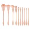 10pcs Small Slim Makeup Brushes Soft Bristle Set Powder Eyeshadow Blush Contour