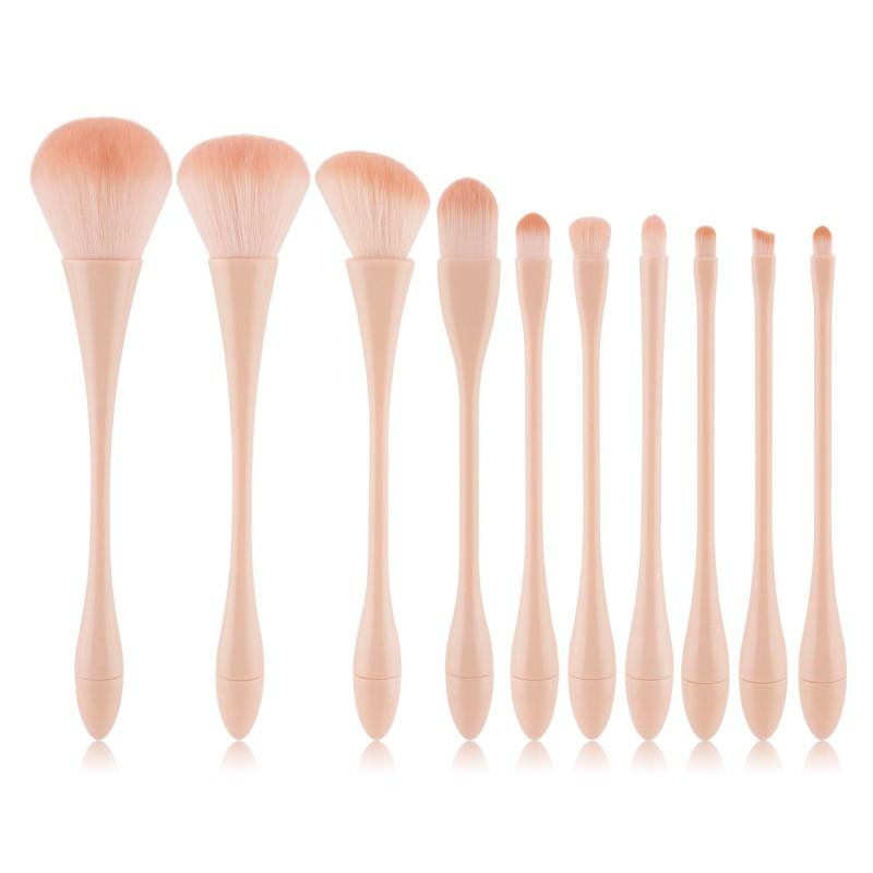 10pcs Small Slim Makeup Brushes Soft Bristle Set Powder Eyeshadow Blush Contour