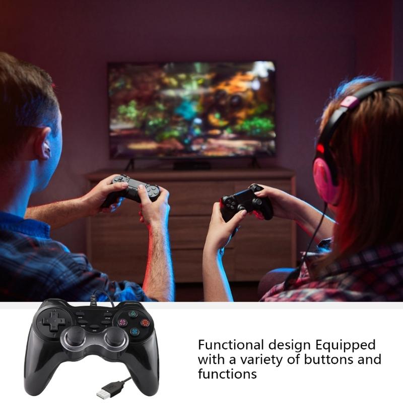 Game Controller Wide Platform Compatibility USB Corded Gamepad Accurate Motion Sensing Control Support Double Vibration