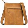 Vintage Fashion Men's Crossbody Bag Brown Leather Sling Bags Genuine Leather Men's Shoulder Bag For Phone Outdoor Small Bags Men