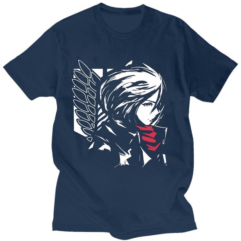 Japanese Anime Attack On Titan Men's T-shirt, Fashionable Short-sleeved Pure Cotton Personalized T-shirt for Men