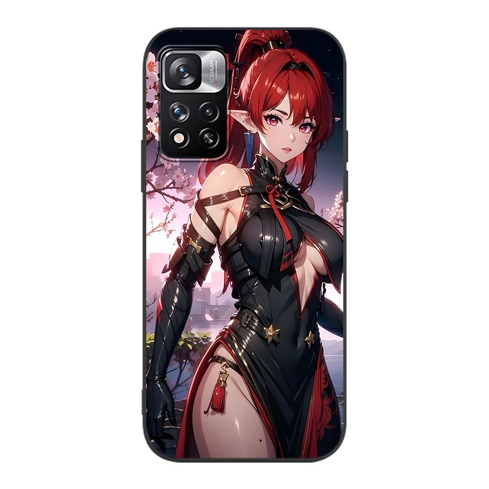 

Wuthering Waves Yinlin Case for Xiaomi Redmi 10A 10C 9C 12C 9A 9i 10 12 9 Prime 9T K40 Pro Black Soft TPU Mobile Phone Bag Cover Redmi K40 Pro