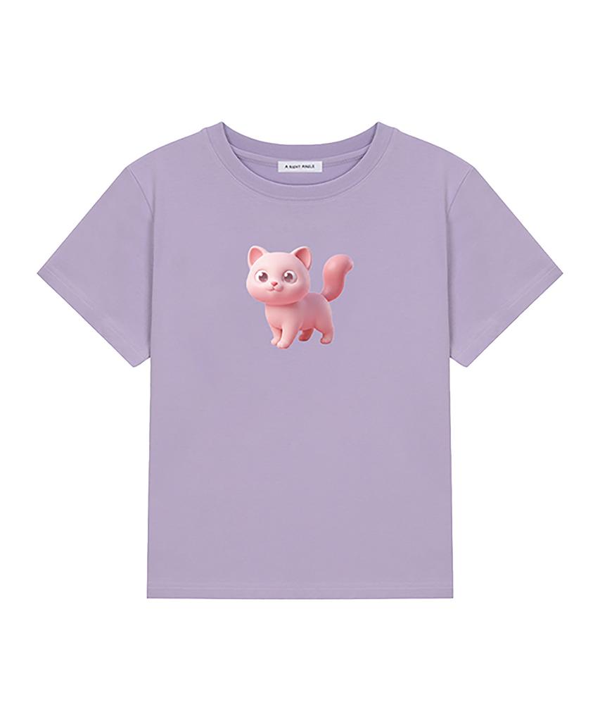 Eolaiteuaenggeul Pink Cat Crop Tee (3 Color)