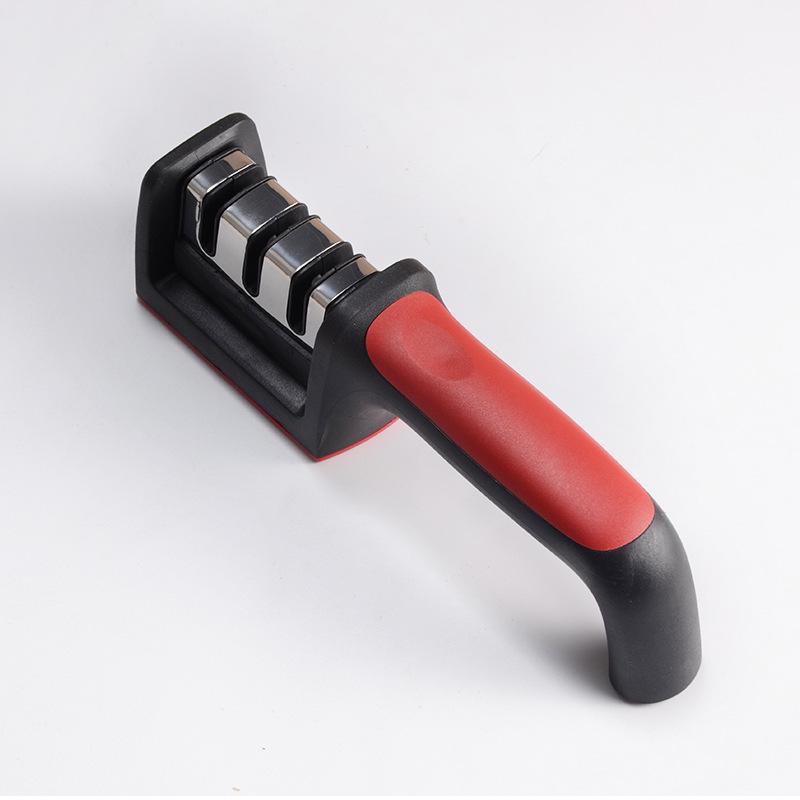 Four-Stage Multifunctional Knife Sharpener with Stone Rod for Household Use