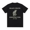 Black Death European Tour T Shirt Mens Clothing Funny Mouse Meme Gothic Shortsleev Tee Shirt Unisex Streetwear Tshirt Tops