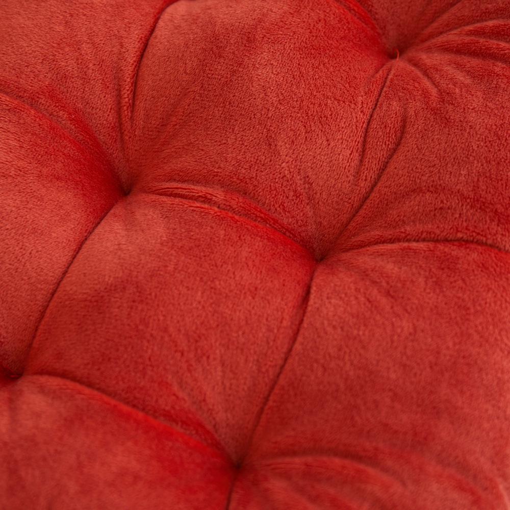 Gold Medal Crystal Velvet Chair Cushion with Straps - Thickened and Pure Color for Office Use