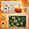 60 Pcs Thanksgiving Cutouts Fall Bulletin Board Decoration Turkey Leaves Pumpk Acorn Cutout for Thanksgiving Fall Harvest School Office Classroom