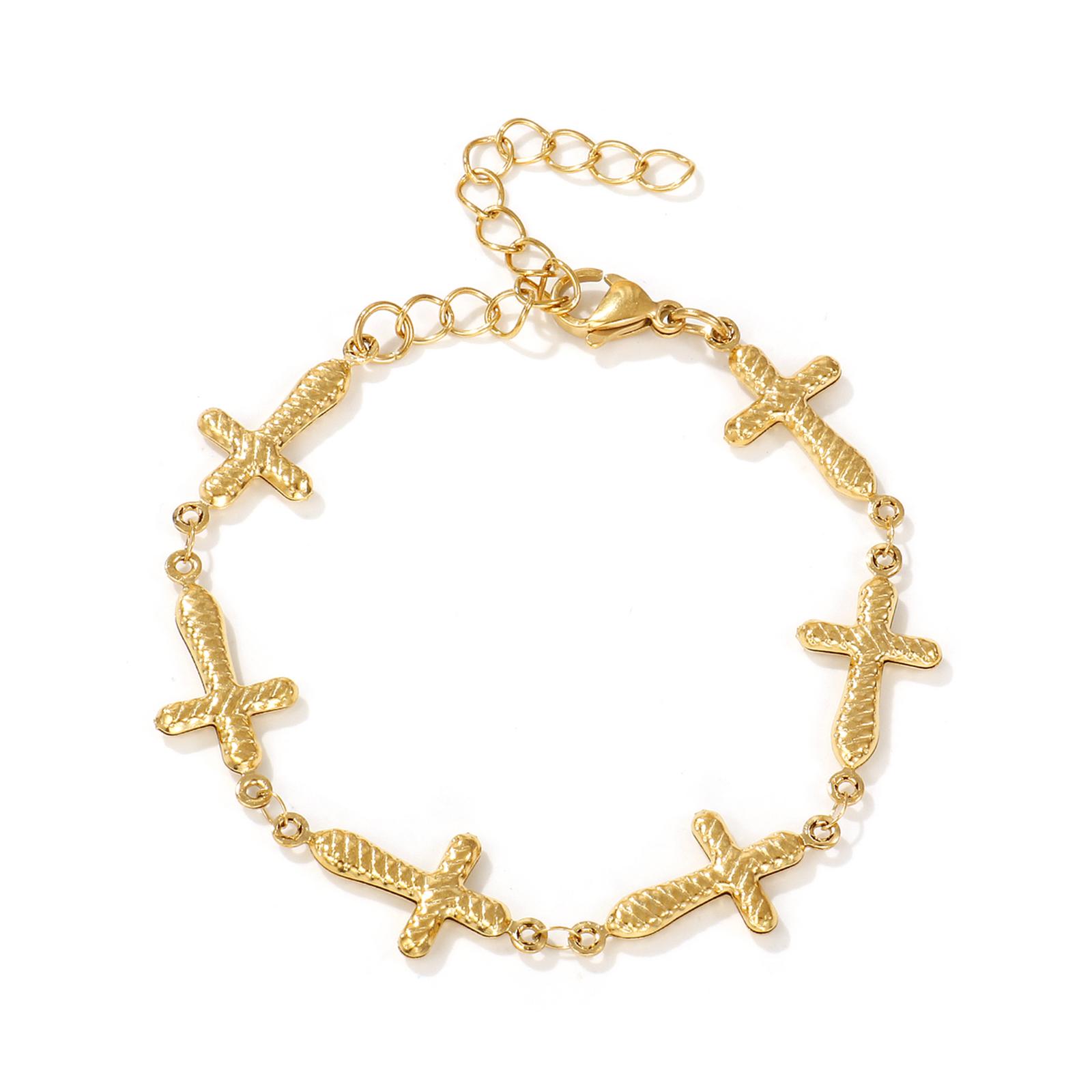 

Ocean Stylish Bracelet 18K Gold Plated 304 Stainless Steel Handmade Link Chain Bracelets For Women Gift 16cm(6.3 ) long