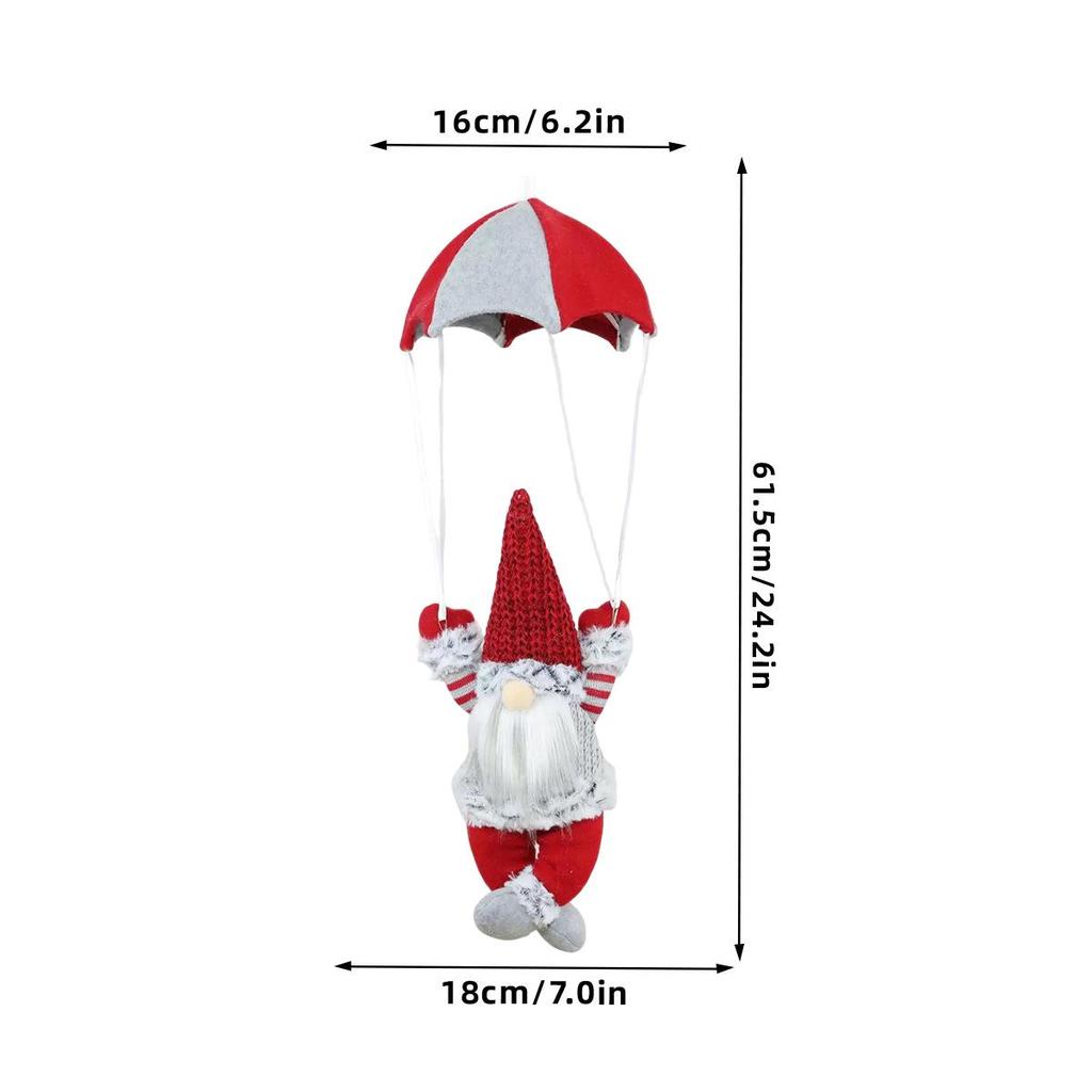 Faceless Parachuting Santa Claus Christmas Decoration for Malls and Stores