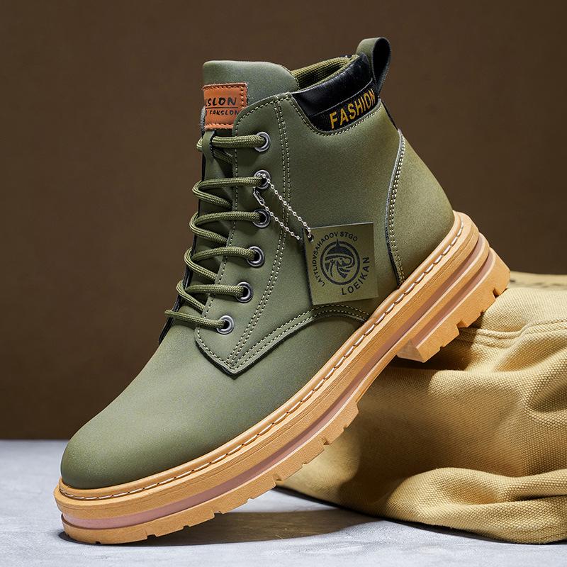 

2025 autumn new Martin boots men s large size fashion men s shoes British style high-top tooling boots trendy leather boots 48