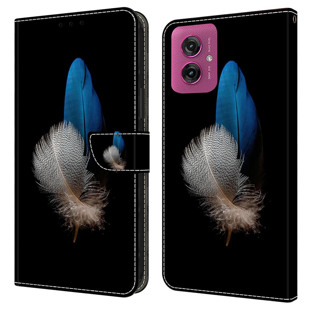 For Motorola Moto G55 5G Case 3D Pattern PU Leather Wallet Phone Cover with Stand