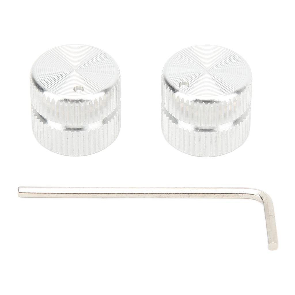 2PCS Guitar Panel Knobs with Hex Wrench Metal Knob Replacement Electric Guitar Accessories