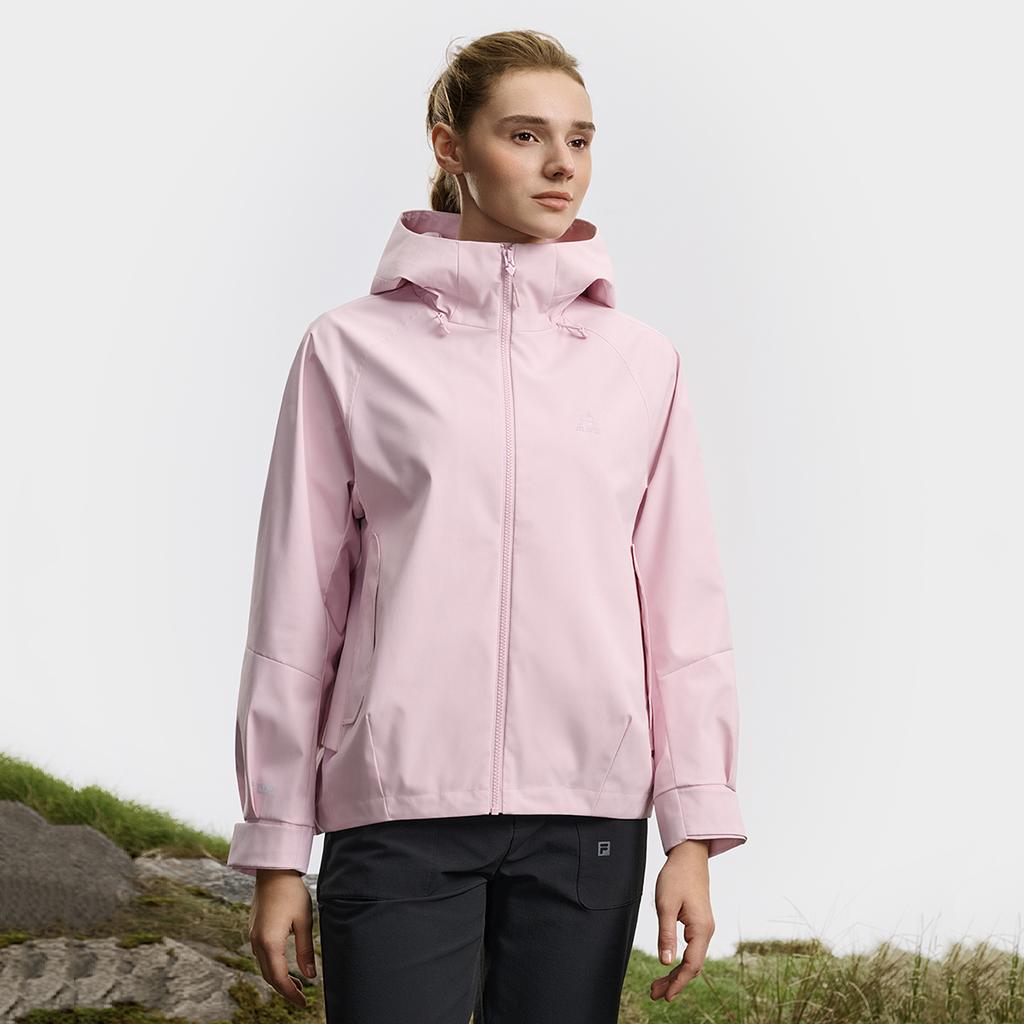 FILA Explore Breathable Shell Trendy Fashion Minimalist Casual Sports Outdoor Versatile Hooded Woven Jacket Women jackets Red Purple A11W617701FPU