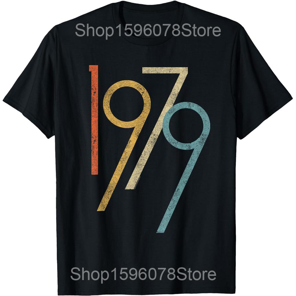 Vintage 1979 Limited Edition Cassette Tape 47th Birthday T Shirts Men Cotton Streetwear Tee Short Sleeve Unisex Loose Clothing