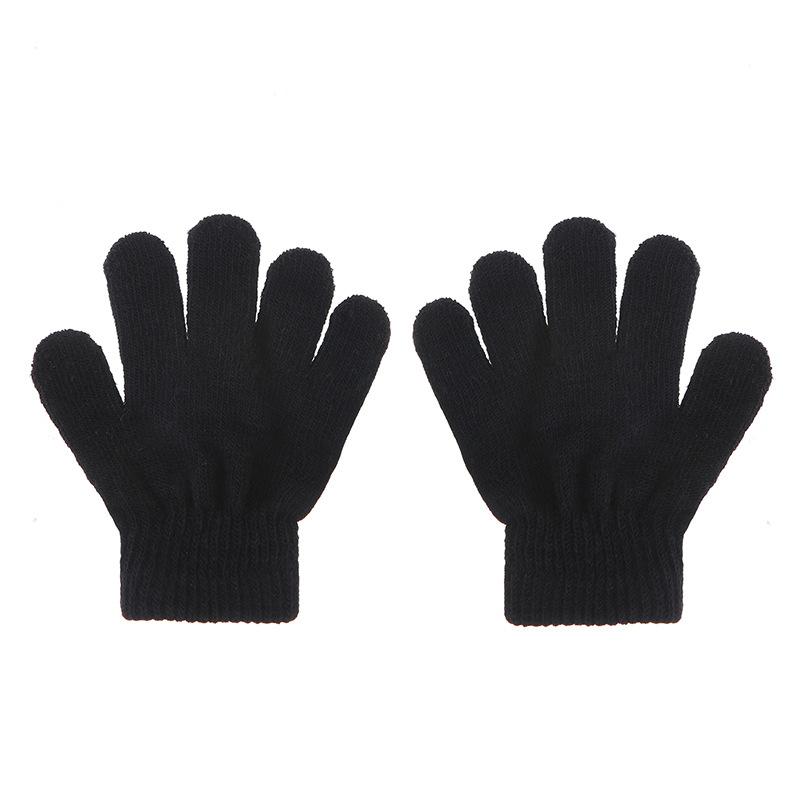 

Children Magic Glove Kid Stretchy Knitted Winter Warm Full Finger Gloves Figure Skating Special Gloves as the picture