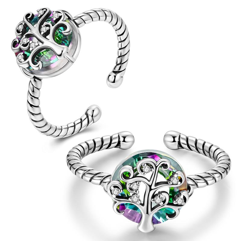 Настоящие Медные Пружинные Кольца Искрящийся Цирконий Женские Свадебные Открытые Кольца Для Создания Украшений Выбор Подарка на Годовщину