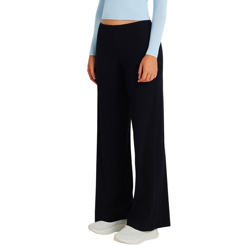 

Женские классические широкие дышащие танцевальные брюки Large чёрный