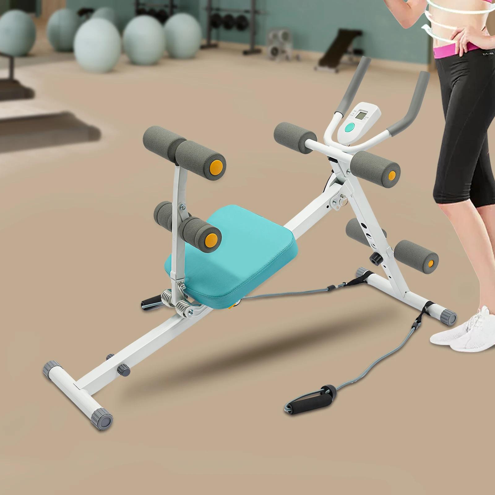 

Оборудование для пресса для домашнего спортзала, тренировка всего тела, тренажер для талии, упражнения для женщин и мужчин, с эспандерами и ЖК-дисплеем