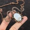 Rainbow Moonstone Gemstone Necklace Copper Wire Wrapped Necklace Handmade Dainty Copper Jewelry Adjustable Necklace Unique Necklace For Gift