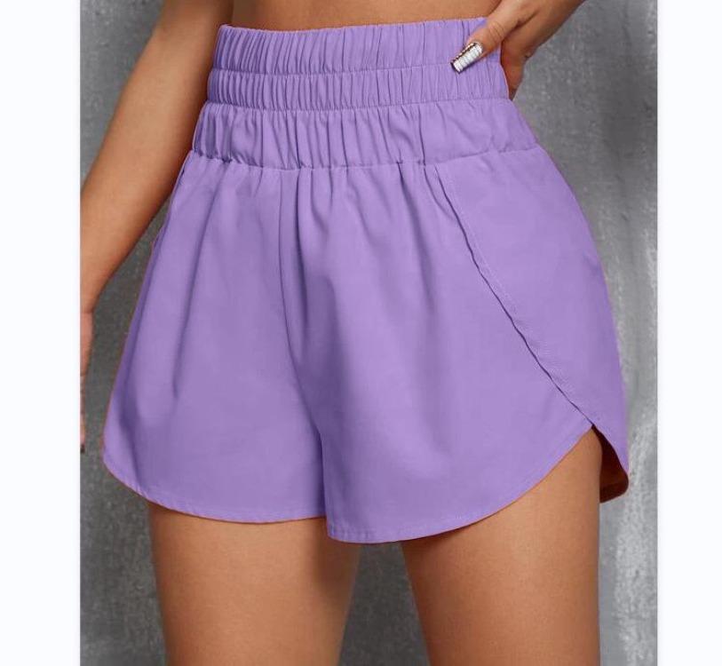 Women High Waist Elastic Sports Shorts 2022 Spring Summer