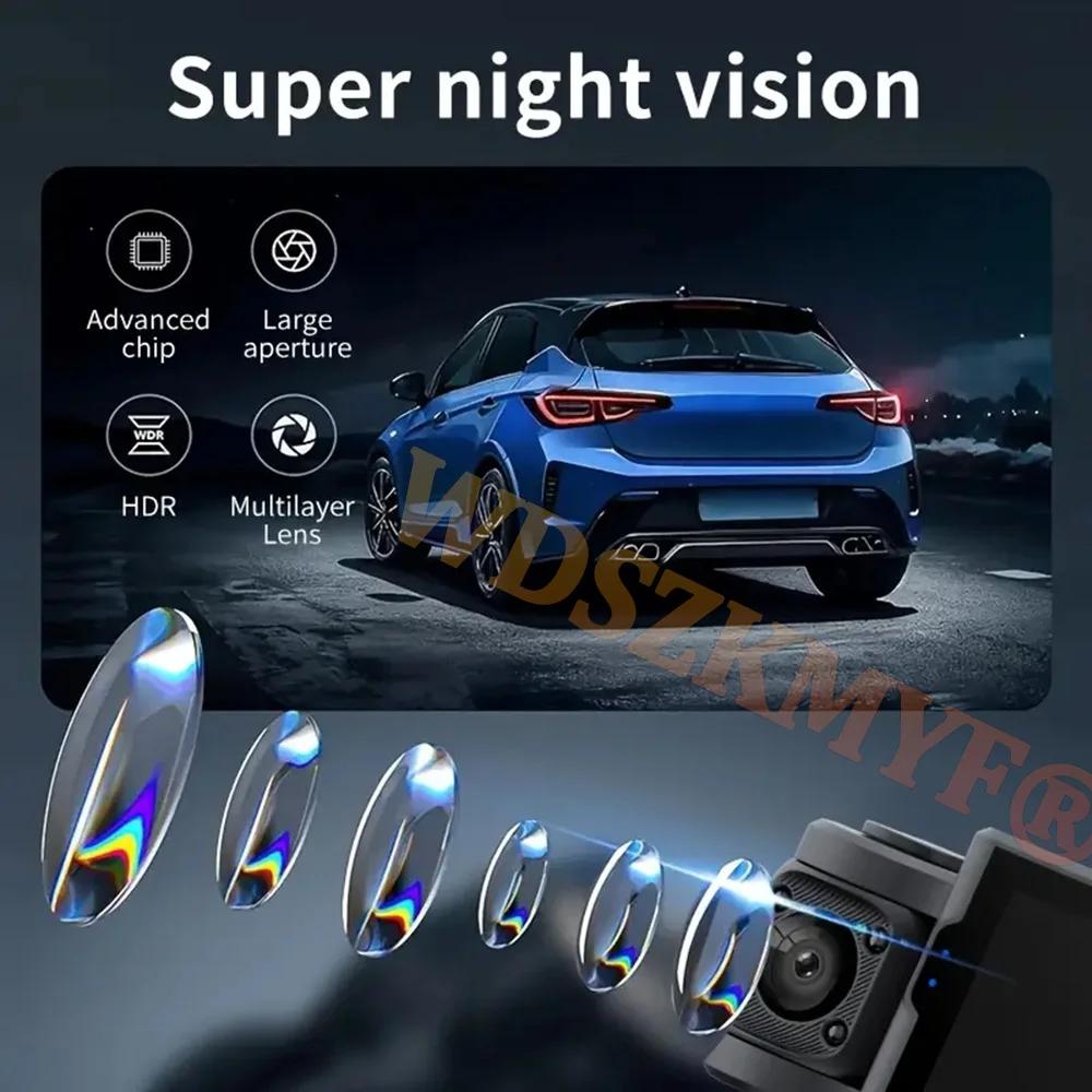 360° Car DashCam WIFI 3/4 Channels Video Recorder 1080P Car DVR 3Lens Front left right Rear View camera Night Vision Black Box