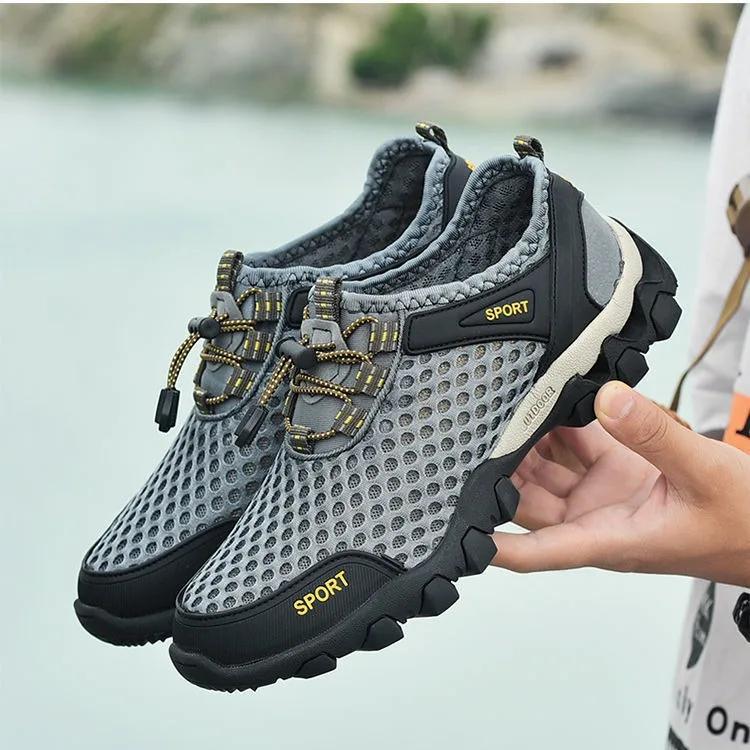 Fashion Men Casual Tennis Sneakers Summer Breathable Mesh Shoes Mens Non-Slip Hiking Shoes Sneaker for Men Climbing Trekking Zapatillas