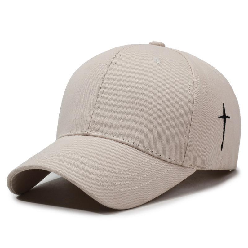 Spring And Autumn Side Embroidery Cross Baseball Cap Casual Versatile Sun Hat Outdoor Men'S And Women'S Sunscreen Hat