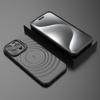 For iPhone 16 Pro Max Case PC Kickstand Ripple Texture TPU Phone Cover Compatible with MagSafe