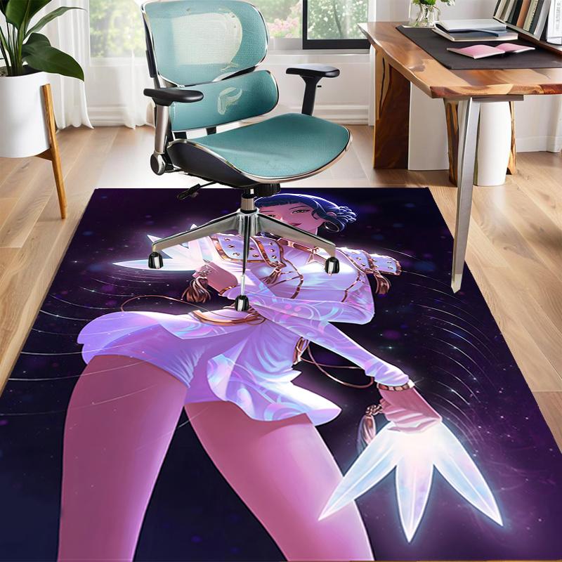 1pc KPop Demon Hunters ZOEY1 Design Area Rug - Non-Slip, Soft & Cozy Floor Mat for Living Room, Bedroom, Office - Indoor/Outdoor Decorative Carpet