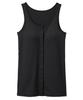 Nissen Tank Long Front Size 4L Women's Top, Moisture-Wicking, Quick-Drying, Cupped, Opening, Black,